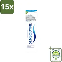 Sensodyne 15 x – Tandpasta – Gentle Whitening – 75 ml - Grootverpakking - Vaatwasstrips - Gevoelige Tanden - Tandpasta - Witte Tanden - Fluoride - Tandgevoeligheid