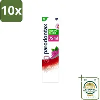 Parodontax 10 x - Tandpasta - Herbal Fresh - Bergamot & Mint - 75ml - Wasstrips - Tandvleesgezondheid - Bloedend Tandvlees - Tandpasta - Kruidenextracten - Bergamot