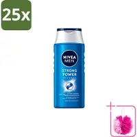 Nivea 25 x MEN – Shampoo – Strong Power – 250 ml - Bulkverpakking - Sterker haar - Douchemop - Vol haar