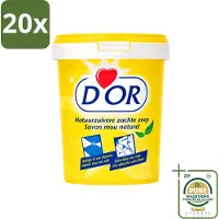 DOR 20 x - Natuurzuivere Zachte Zeep - Vast Zeepmiddel - Voor Vloeren en Was - 1 kg - Wasstrips - Natuurlijke Zeep - Reiniging - Vlekverwijdering - Vloer Reinigen - Wasgoed Reinigen