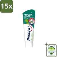 Prodent 15 x – Tandpasta – Menthol Power – 75 ml - Grootverpakking - Vaatwasstrips - Tandpasta Menthol - Frisse Mond - Mondverzorging - Gaatjesbescherming - Fluoride