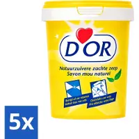 DOR 5 x - Natuurzuivere Zachte Zeep - Vast Zeepmiddel - Voor Vloeren en Was - 1 kg - Voordeelverpakking - 5 stuks