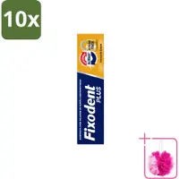 Fixodent 10 x Plus – Kleefpasta – Dual Power – 40 g - Bulkverpakking - Kleefpasta kunstgebit - Douchemop - Onverslaanbare bijtkracht