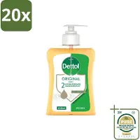 Dettol 20 x – Antibacteriële Handzeep Original – Hydraterende Formule – 250 ml - Wasstrips - Antibacteriële Handzeep - Handwas - Hygiëne - Huidverzorging - Melkzuur