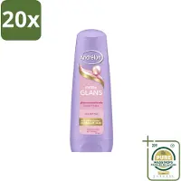 Unilever 20 x – Conditioner – Extra Glans – 200 ml - Wasstrips - Extra Glans Haar - Dof Haar Verzorgen - Zijde Extract Haar - Vitamine C Haar - Haar Glans
