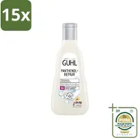 Guhl 15 x – Shampoo – Panthenol+ Repair – 250 ml - Wasstrips - Panthenol Shampoo - Herstellend Shampoo - Hydraterend Haar - Droog Haar Shampoo - Haar Herstel