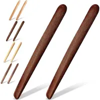 Famanu – Set van 2 houten spurtles van 28 cm voor zuurdesem, acaciahout, ideaal voor het roeren van deeg en beslag