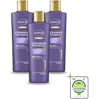 Unilever 3 x Andrélon Pro Care Shampoo - voor dun en breekbaar haar - 250 ml - grootverpakking - 3 stuks