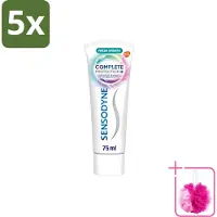 Sensodyne 5 x – Tandpasta – Complete Protection + Fresh Breath – 75 ml - Bulkverpakking - Gevoelige tanden - Douchemop - Tandpasta