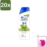 Head & shoulders 20 x – 2-in-1 – Apple Fresh – 300 ml - Bulkverpakking - Anti-roos shampoo - Douchemop - 2-in-1 shampoo