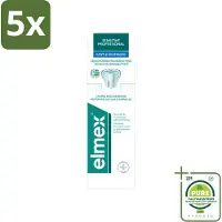 Elmex 5 x - Tandpasta - Sensitive Professional - Gentle Whitening - 75 ml - Grootverpakking - Vaatwasstrips - Gevoelige Tanden - Tandpasta - Whitening - Pro-Argin - Tandgevoeligheid