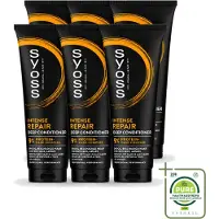 Syoss 6 x - Intense Repair - Deep Conditioner - Herstelt & Versterkt - 250 ml - Grootverpakking - Vaatwasstrips - Herstel Haar - Droog Haar - Beschadigd Haar - Protein Reparatie - Haar Verzorging