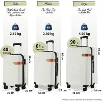 Infinity Leather Hardshell Cream Cabine Kofferset Robuuste ABS Lichtgewicht Bagage Vakantietas