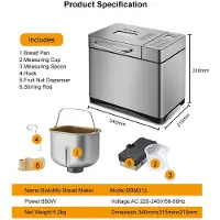 Waves 6Seven - Broodbakmachine - Broodbakmachine met notendispenser - 19 programma's - roestvrij staal - 1kg capaciteit