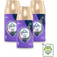 Glade 3 x - Automatische Spray - Tranquil Lavender & Aloë - 269 g - Grootverpakking - Vaatwasstrips - Lavendel - Aloe Vera - Viooltjesblad - Ontspanning - Geur