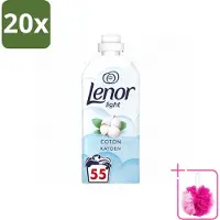 Lenor 20 x Light - Wasverzachter - Katoen - Fris & Zacht - 55 Wasbeurten - Bulkverpakking - Wasverzachter katoen - Douchemop - Wasverzachter fris
