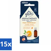 Glade 15 x - Mistnavulling Pure Happiness - Aromatherapie - 17,4 ml - Voordeelverpakking - 15 stuks