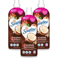 Soupline 3 x – Wasverzachter – Verwarmende Kokosnoot & Witte Bloemen – 950 ml - Voordeelverpakking - 3 stuks