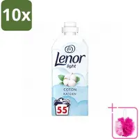 Lenor 10 x Light - Wasverzachter - Katoen - Fris & Zacht - 55 Wasbeurten - Bulkverpakking - Wasverzachter katoen - Douchemop - Wasverzachter fris
