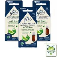 Glade 3 x – Aromatherapy Mist Diffuser Navulling – Calm Mind – 17,4 ml - Grootverpakking - Vaatwasstrips - Aromatherapie - Ontspanning - Stressverlichting - Bergamot - Citroengras