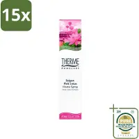 Therme 15 x - Interieurspray - Saigon Pink Lotus - Oosterse Romantiek in Huis - 60 ml - Wasstrips - Interieurspray - Oosterse Geur - Roze Lotus - Amber - Vanille