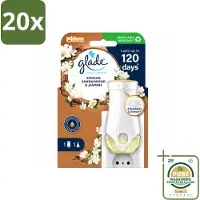 Glade 20 x - Houder Elektrische Olie - Sensual Sandelhout Jasmijn - Wasstrips - Geurhouders - Luchtverfrisser - Elektrische Geurhouder - Geur In Huis - Geur In Woonkamer