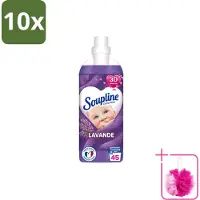 Soupline 10 x - Wasverzachter - Lavendel - 45 Wasbeurten - 1L - Bulkverpakking - Wasverzachter - Douchemop - Wasgoed verzorgen