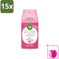 Air Wick 15 x - Luchtverfrisser Navulling - Kersenbloesem - Automatische Spray - 250 ml - Bulkverpakking - Kersenbloesem Geur - Douchemop - Essentiële Olie