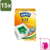 Swirl 15 x – Stofzuigerzakken – S73 – 4 zakken - Bulkverpakking - Stofzuigerzakken - Douchemop - Zuigkracht
