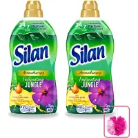 Silan 2 x Aromatherapy - Wasverzachter - Fascinating Jungle - Essentiële Oliën en Langdurige Parfum - 48 Wasbeurten - 1.056L - Bulkverpakking - Wasverzachter - Douchemop - Geur