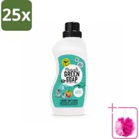 Marcel's Green Soap 25 x - Wasverzachter - Perzik & Jasmijn - Zachte frisheid - 30 Wasbeurten - 750 ml - Bulkverpakking - Wasverzachter - Douchemop - Wasmiddel