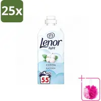 Lenor 25 x Light - Wasverzachter - Katoen - Fris & Zacht - 55 Wasbeurten - Bulkverpakking - Wasverzachter katoen - Douchemop - Wasverzachter fris