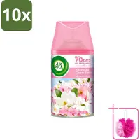 Air Wick 10 x - Luchtverfrisser Navulling - Magnolia & Kersenbloesem - Automatische Spray - 250 ml - Bulkverpakking - Luchtverfrisser - Douchemop - Geur
