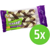 Braaaf Twister Vlecht Smal - Hondensnacks - 3 stuks - 5 verpakkingen
