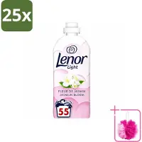 Lenor 25 x Light - Wasverzachter - Jasmijnbloem - Fris & Zacht - 55 Wasbeurten - Bulkverpakking - Wasverzachter - Douchemop - Jasmijn
