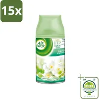 Air Wick 15 x - Luchtverfrisser Navulling - Jasmijn & Witte Bloemen - Automatische Spray - 250 ml - Grootverpakking - Vaatwasstrips - Luchtverfrisser - Geur - Bloemige Geur - Jasmijn - Witte Bloemen