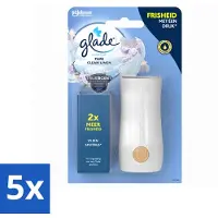 Glade 5 x - Houder Touch & Fresh - Pure Clean Linen - 10 ml - Voordeelverpakking - 5 stuks