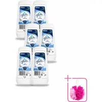 Glade 6 x - Gel - Pure Clean Linen - 150 g - Bulkverpakking - Luchtverfrisser - Douchemop - Linnengeur