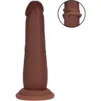 Realrock - levensechte dildo met dubbele dichtheid (bruin) - 15,5 cm