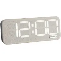 Karlsson Roanne LED Wekker | 17.6x6.6x3cm | Off wit