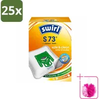 Swirl 25 x – Stofzuigerzakken – S73 – 4 zakken - Bulkverpakking - Stofzuigerzakken - Douchemop - Zuigkracht