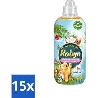 Robijn 15 x Collections - Wasverzachter - Kokos - 1,25L - 50 Wasbeurten - Voordeelverpakking - 15 stuks