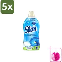 Silan 5 x – Wasverzachter – Classic Blue Fris Lentegevoel – 1144 ml - Bulkverpakking - Wasverzachter - Douchemop - Fris lentegevoel