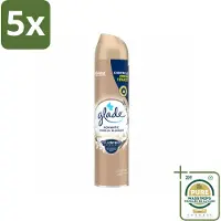 Glade 5 x – Luchtverfrisser Spray – Romantic Vanilla Blossom – 300 ml - Wasstrips - Luchtverfrisser Spray - Geur Tegen Geurtjes - Vanille Geur - Orchidee En Sandelhout - Warme Geur