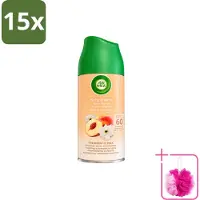 Air Wick 15 x - Luchtverfrisser Navulling - Witte Perzik - Automatische Spray - 250 ml - Bulkverpakking - Luchtverfrisser - Douchemop - Geurverspreiding