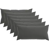 vidaXL Kussensloop 6 st HEERLEN Antraciet 40 x 70 cm Polyester