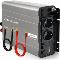 Qoltec Omvormer, MS Wave 1500/3000W, 12V naar 230V, met USB, compatibel met LiFePO4, GEL en AGM batterijen