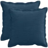 vidaXL Kussensloop 2 st HOUTEN Marineblauw 50 x 50 cm corduroy
