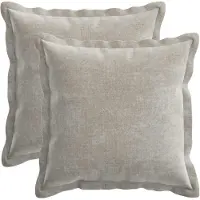 vidaXL Kussensloop 2 st HOUTEN Lichtgrijs 50 x 50 cm Chenille Stof