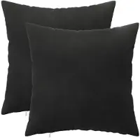 vidaXL Kussensloop 2 st HEERLEN Zwart 30 x 30 cm fluweel